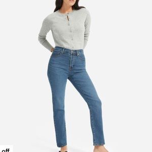 Everlane high rise slim straight/ cigarette jeans